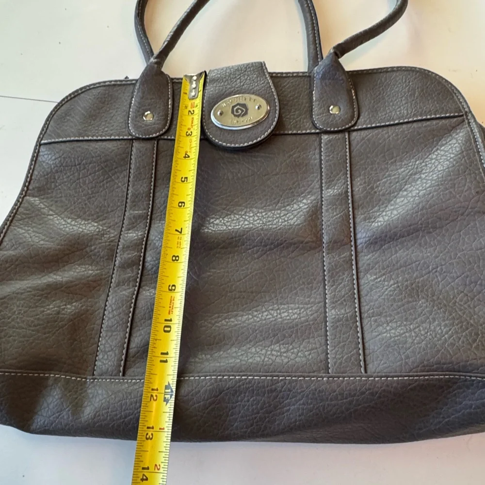 Rosetti Dark Gray Leather Look Women’s Attaché Laptop Briefcase Tech Bag MINTY
